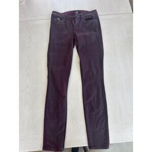 PAIGE Jeans Verdugo Ultra Skinny Red Purple Grunge Rock n Roll Baddie
